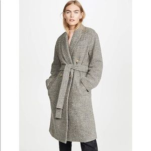 Vince Pebble Textured Wool-Blend Coat, Size XXS